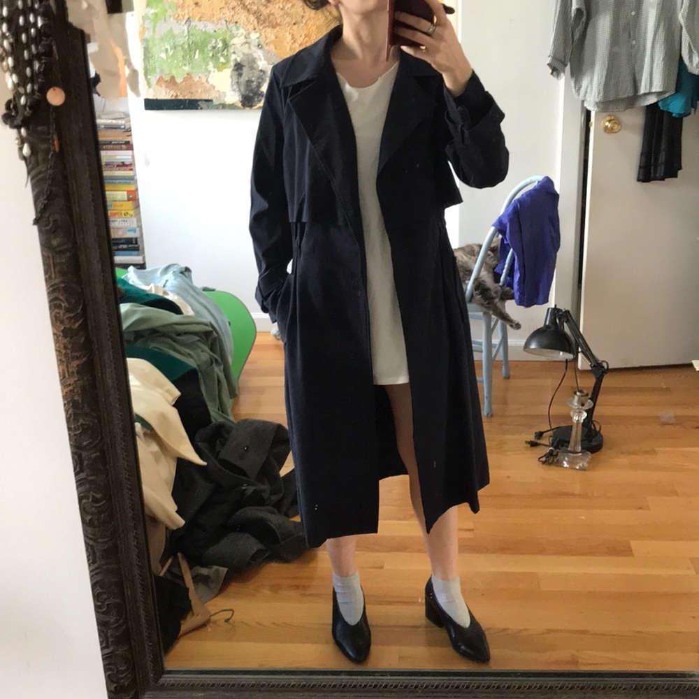 Brand New Dark blue Trench-coat
